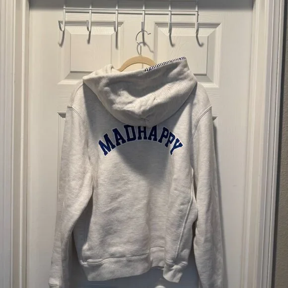 Madhappy x Dodgers Crystal Logo Fleece Hoodie Grey Ash Size Small - Picture 7 of 7